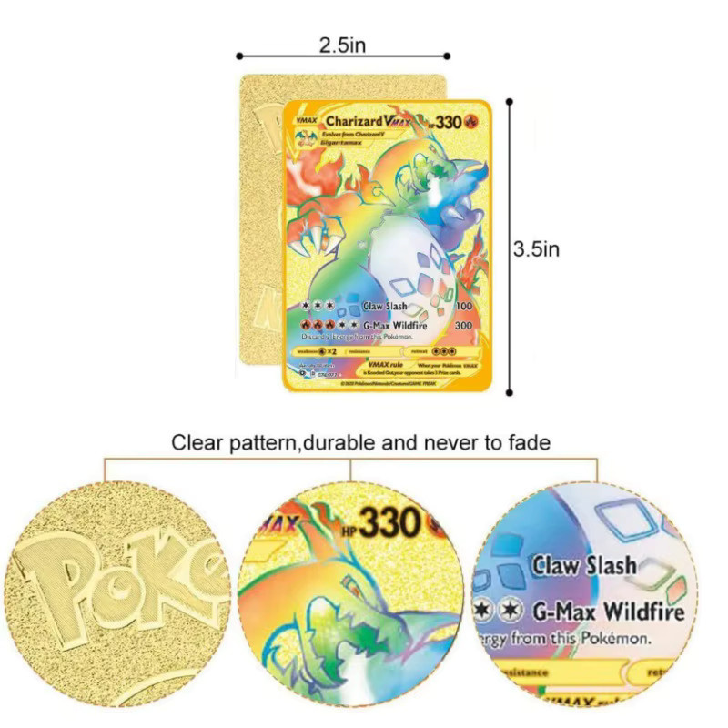 Bandai Pokémon Metallkarte, Englisch, Bunt / Mehrfarbig - Bild 2