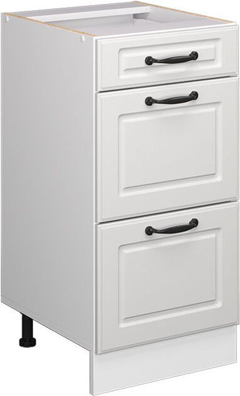 Vicco Küchenunterschrank R-line in Weiß Landhaus mit Schubladen aus Holzwerkstoff, Breite: 40 cm - Bild 1