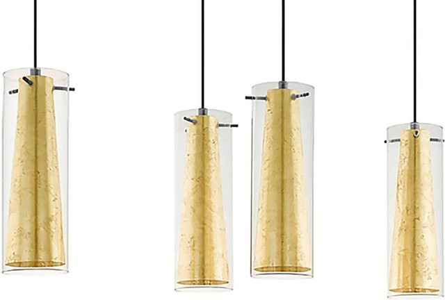 Eglo Pendelleuchte Pinto in Gold, 4-flammig, modern, E27 - Bild 1