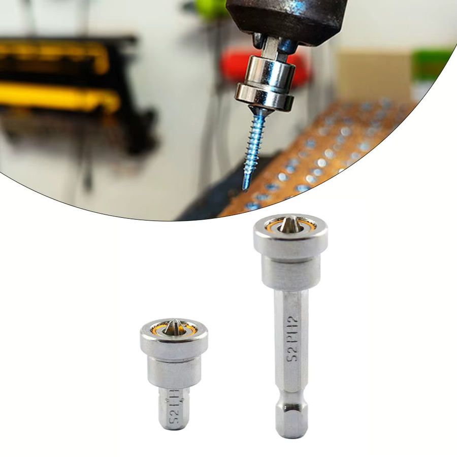 DAZZLEEX Magnetisches Schraubendreher Bit Set für Phillips und Elektronik, Silber, Länge: 25 mm oder 50 mm - Bild 2