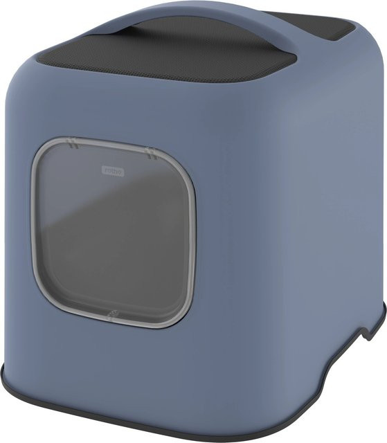 Rotho Katzentoilette Biala aus rezykliertem Kunststoff, Farbe: Blue, B/T/H: 44,3 x 39,5 x 51 cm - Bild 1
