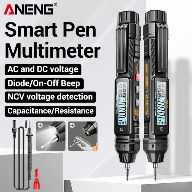 ANENG A3005 Stiftmultimeter mit NCV-Neutralleiter-Erkennung für AC/DC-Spannung und Widerstandsmessung - Bild 1