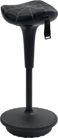 Vinsetto Bürohocker Schwarz mit Schwenkfunktion und ergonomischer Höhenverstellung 65,5-83,5 cm