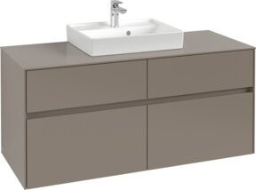 V&B Waschtischunterschrank Collaro in Black Oak mit mittigem Waschtisch, B/T/H: 120 x 54,8 x 50 cm - Bild 1