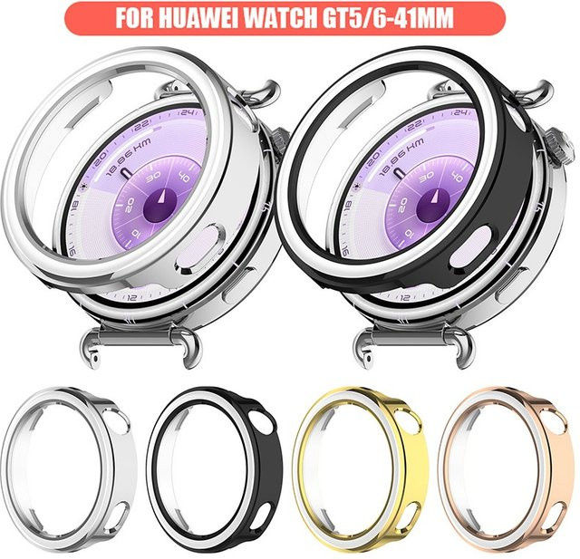 CAOWTAN Smartwatch Schutzhülle für Huawei GT6 GT5 41mm, PC, Silber, Unisex - Bild 1