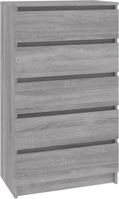 vidaXL Schubladenschrank Grau aus Holzwerkstoff B/T/H: 60 x 36 x 103 cm - Bild 1