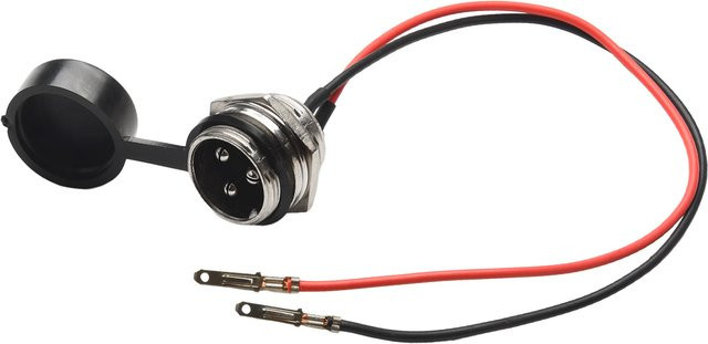 SPORTARC 3-PIN Ladeanschluss-Stromkabel mit wasserdichter Kappe in Schwarz für ATV, Roller und E-Bike - Bild 1