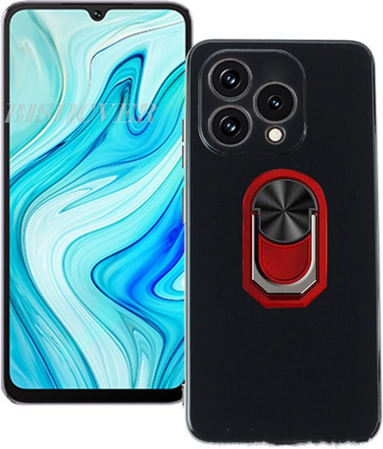 Cubot A40 Smartphone Schutzhülle aus weichem Silikon mit Ringhalterung in Transparent - Bild 1