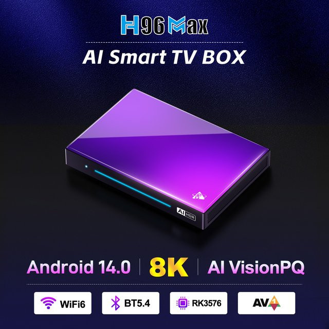 H96 MAX M9 Android 14 TV-Box mit Rockchip RK3576 Octa-Core, 8GB RAM, 128GB ROM, Wifi 6, Bluetooth 5.4, 1000M LAN und 8K AV1 Decodierung - Bild 1