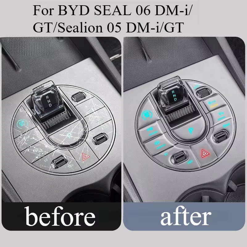 SHUN SOON Schutzfolie für BYD SEAL 06 DM-i, GT und Sealion 05 DM-i, GT Zentrale Steuerung Taste Aufkleber aus Epoxy, transparent - Bild 3