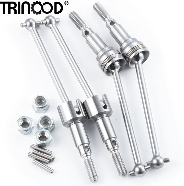 TRINOOD Stahl Antriebswelle vorne und Dogbone hinten, RC Truck Teile - Bild 1