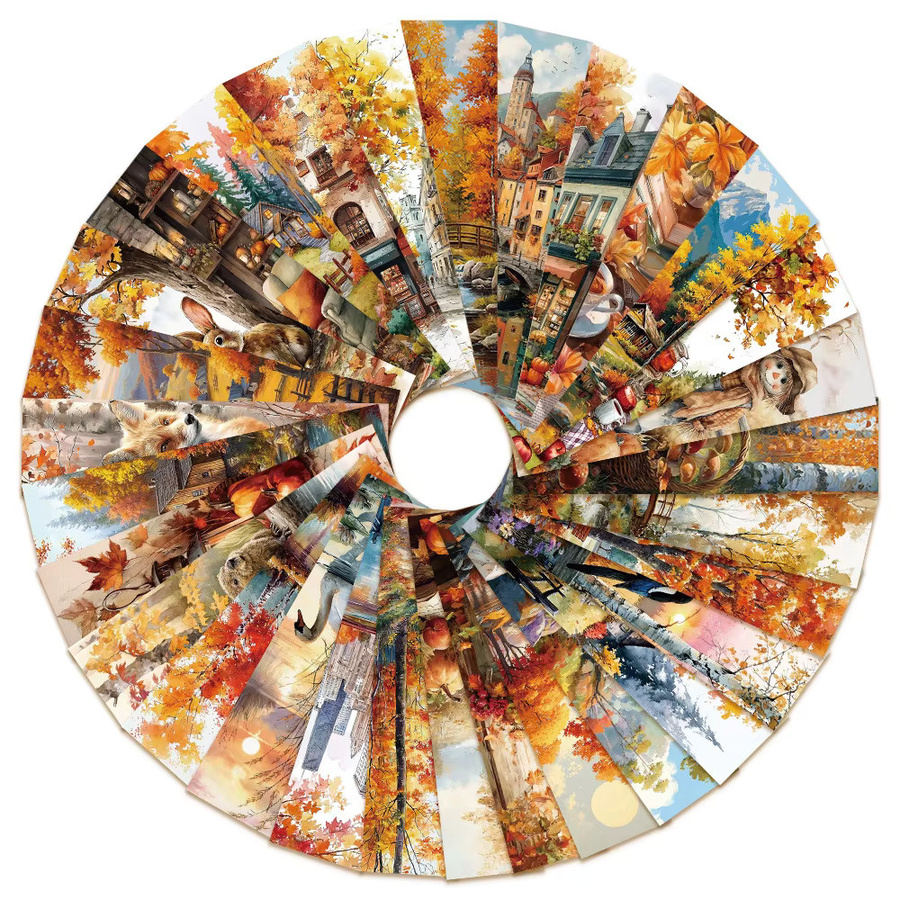 Bview Art 30 Stück Herbst-Lesezeichen in Multicolour für Schulbedarf, Tagebuch und Planer - Bild 4