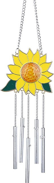 Tooarts Sonnenblumen Windspiel aus Metall in Mehrfarbig für Garten und Terrasse - Bild 1