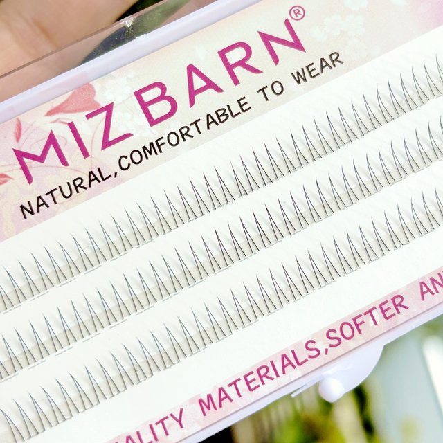 Miz Barn Künstliche Wimpern, 3-reihig V-förmig, Natürlich - Bild 1