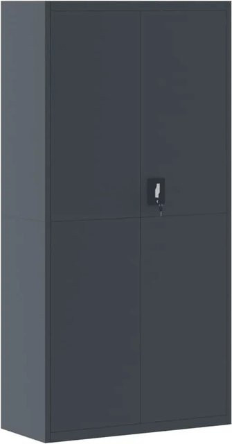 vidaXL Aktenschrank aus Stahl in Anthrazit mit Schloss und Regalböden, B/T/H: 90 x 40 x 180 cm - Bild 1