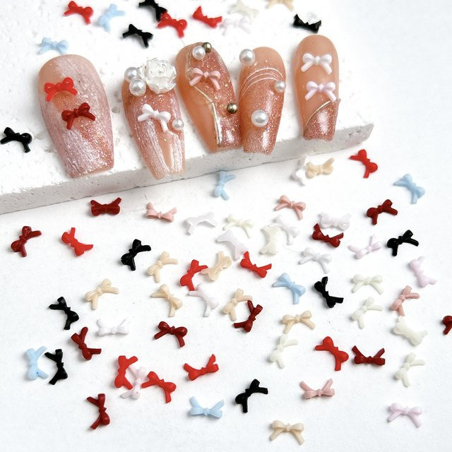 NAILFYOU Nagel-Charm Bogen, 20 Stück, mehrfarbig, Harz, Strasssteine - Bild 1