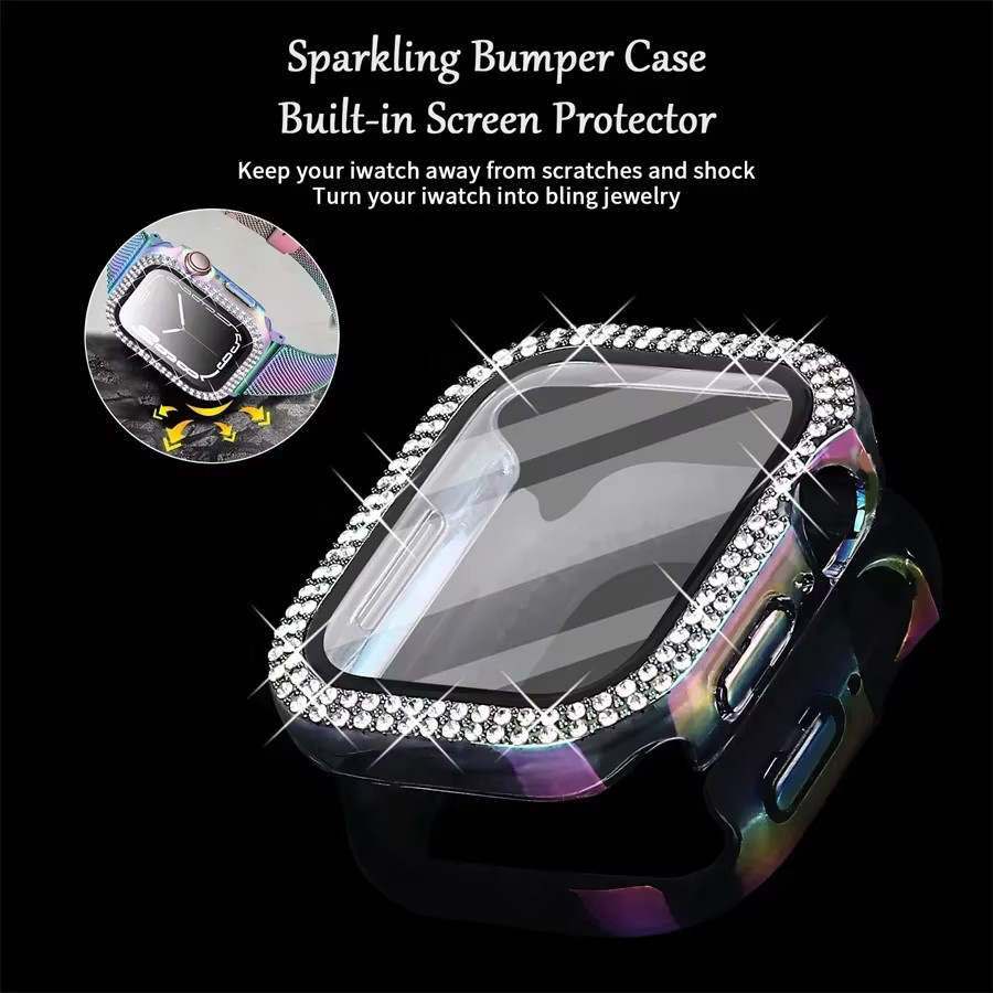 Displayschutzfolie Apple Watch Cover, Diamant, Bunt, Unisex - Bild 2
