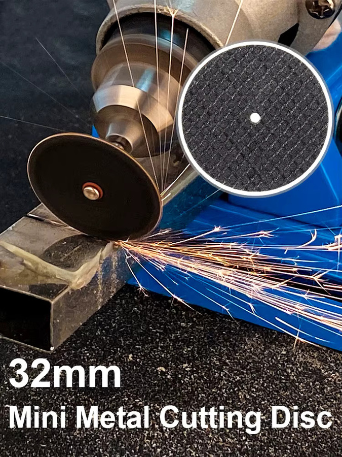 XCAN Mini-Metalltrennscheibe 32 mm Kreissägeblatt mit Dorn für Dremel Drehwerkzeug Zubehör - Bild 7