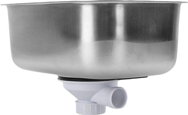 Aimo Edelstahl Wohnmobilspüle Einzelbecken in Grau für Autos, Boote und Yachten, B/T/H: 32,01 x 22,0 x 11,99 cm - Bild 1