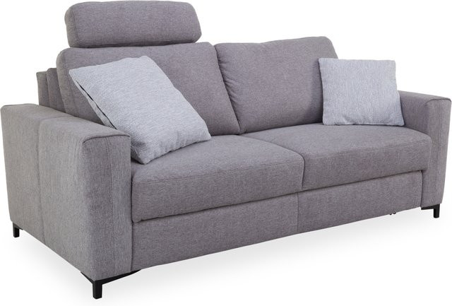 Schlafsofa HOLLE von Rolf Weber in Silber mit Stoffbezug und Schlaffunktion - Bild 1