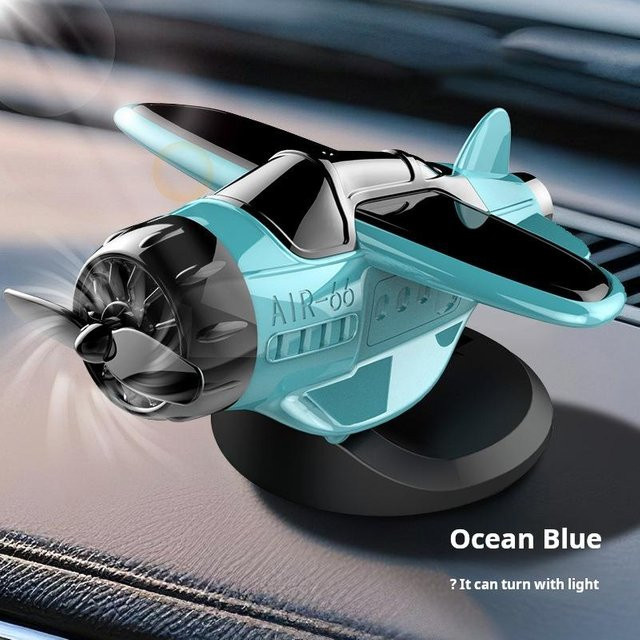 Wucifang Bags Solarbetriebene Flugzeug-Miniaturen, himmelblau - Bild 1