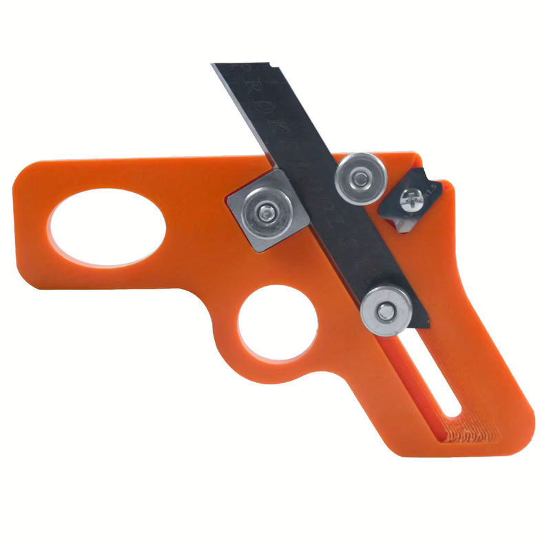 Wnew Furnier-Kantenanleimschneider in Orange – Manueller Hobel mit Anfasen- und Filetschaber für die Entgratung von geraden und gebogenen Möbeln - Bild 3