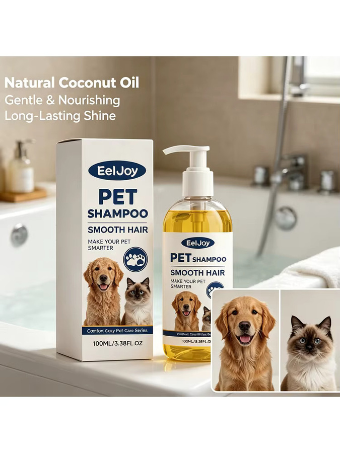 EelJoy Natürliches Kokosnussöl-Haustiershampoo zur sanften Fellreinigung und Feuchtigkeitspflege für Hunde und Katzen - Bild 4