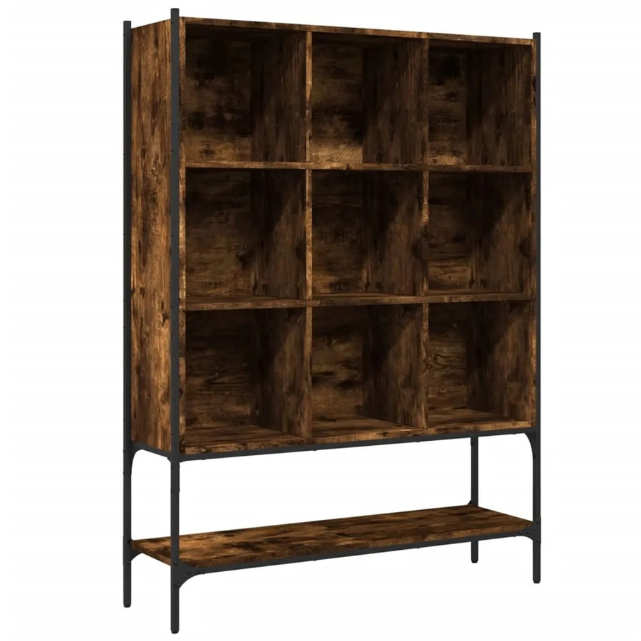 vidaXL Bücherregal in Räuchereiche, Industrial Design, B/T/H: 102 x 30 x 141,5 cm - Bild 2