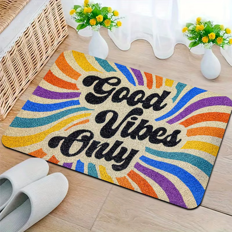 VIKAMA Regenbogen-Teppich in Multicolour, rechteckige Fußmatte für Wohnzimmer und Schlafzimmer, B/T: 60 x 40 cm - Bild 3
