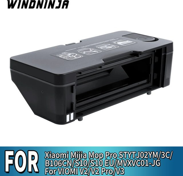 WINDNINJA 2-in-1 Wassertank und Staubbehälter in Schwarz für Xiaomi Mijia Mop Pro STYTJ02YM, 3C, B106CN, S10, S10 EU und VIOMI V2, V2 Pro, V3 Staubsauger-Ersatzteil - Bild 1