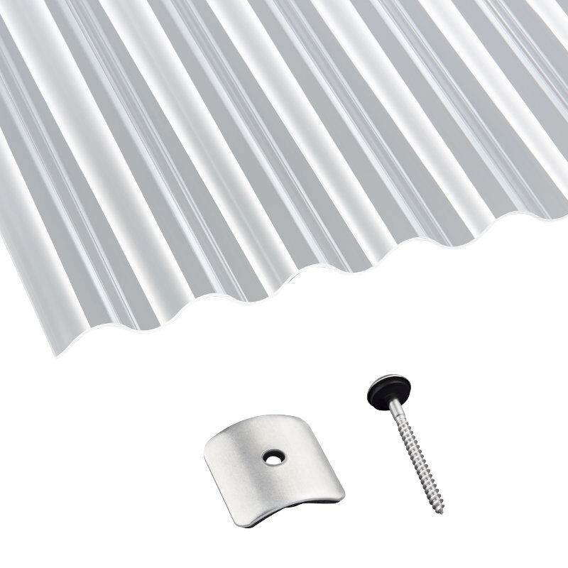 Scobalit Terrassendach-Set aus Acrylglas Sinusplatte, transparent, 3 mm Dicke - Bild 1