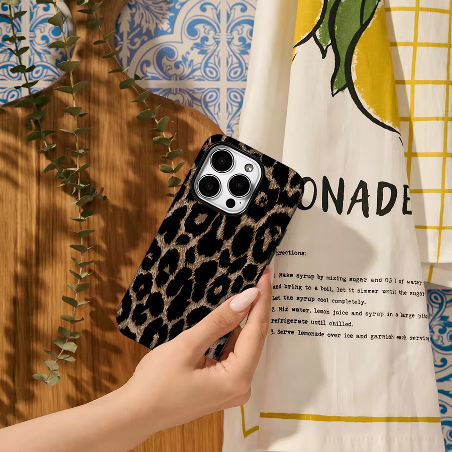 Potdemiel Handyhülle Klassische Leopard mit doppelschichtiger Rückseite für iPhone 16 15 14 13 12 11 X XS XR XS Max 7 8 Pro Max Plus in Multicolour - Bild 5