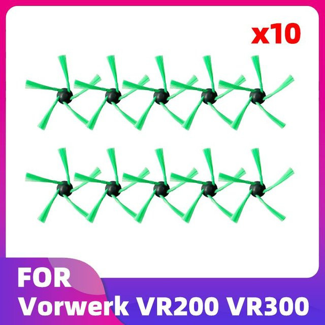 Ersatzset für Vorwerk Kobold VR200 VR300 Staubsauger mit Hauptwalzenbürste, Seitenbürsten und HEPA-Filtern in Grün - Bild 1