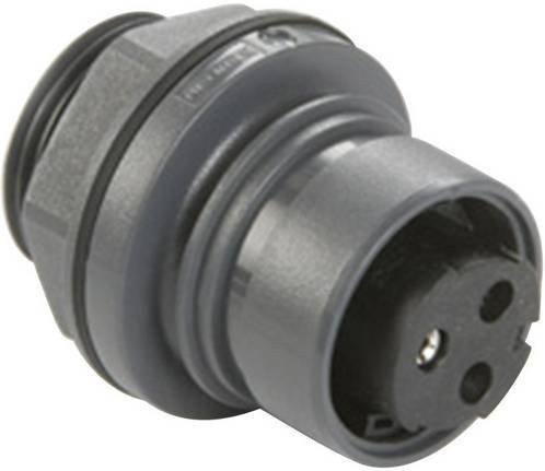 Bulgin PXP6012/03P/ST Rundsteckverbinder Serie 3 Einbau-Rundstecker in Schwarz - Bild 1
