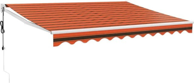 vidaXL Elektrische Markise mit Fernbedienung in Orange-Braun, B: 3,5 m, T: 2,5 m - Bild 1