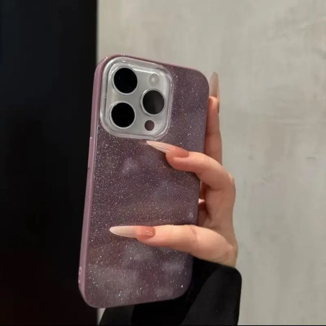 IMD Luxuriöse Bling Glitter Handyhülle aus Silikon für iPhone 11 bis 16 Pro Max Plus in Blau und Lila - Bild 1