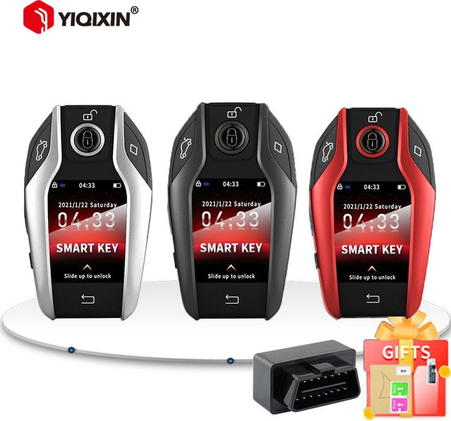 YIQIXIN TK800 Universal Smart Remote mit LCD Display in Schwarz für BMW Benz Audi Cadillac Lexus Land Rover Kia Nissan Mazda Renault Toyota VW - Bild 1