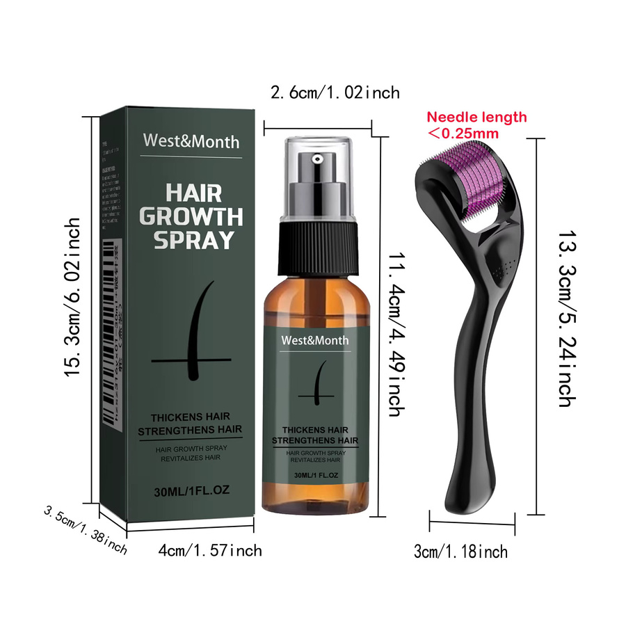 WEST MONTH Herren-Bartpflege-Set mit Mikroroller und Spray - Bild 6
