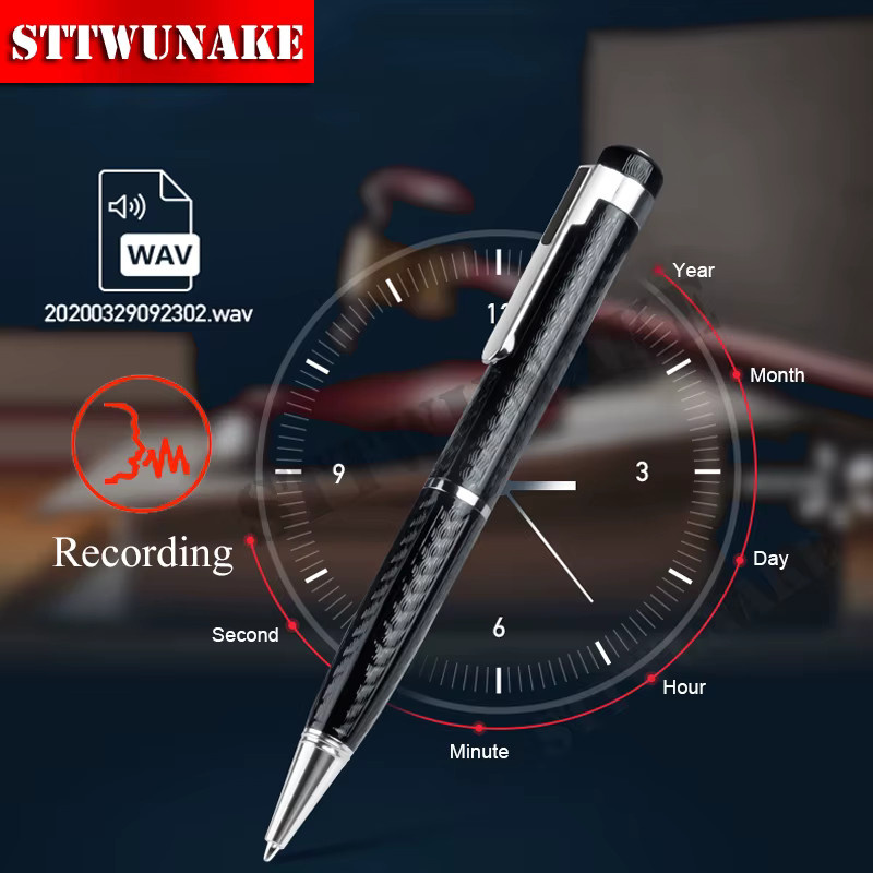 XIXI SPY Digitaler Diktierstift als tragbarer USB MP3-Player und Mini-Sprachaufzeichnungsgerät in Schwarz - Bild 3