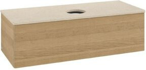 V&B Waschtischunterschrank Antao mit Frontstruktur in Honey Oak, B/T/H: 120 x 50 x 50 cm - Bild 1