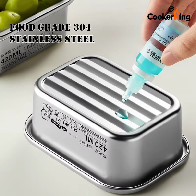 COOKER KING B.Duck Fresh Box Isolierte Bento Box aus Edelstahl und PP mit 420 ml, 660 ml und 900 ml - Bild 3