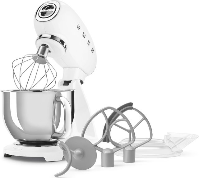 Smeg Küchenmaschine in Weiß mit Edelstahl- und Aluminiumkomponenten - Bild 1
