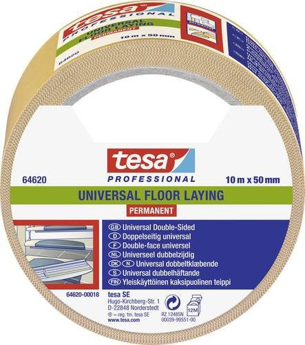 tesa Professional UNIVERSAL PERMANENT Verlegeband Weiß, Breite: 50 mm, Länge: 10 m - Bild 1