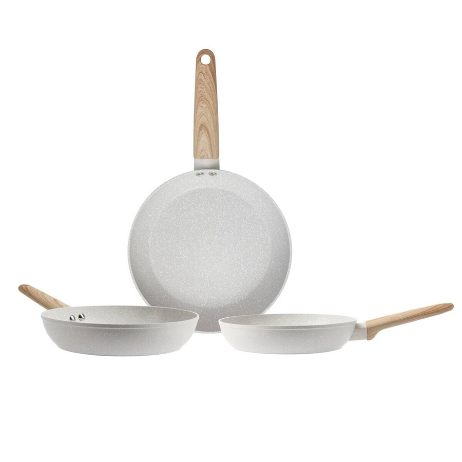 SAN IGNACIO Pfannenset ACACIA aus Aluminium in Weiß mit Antihaftbeschichtung, 3-teilig - Bild 1