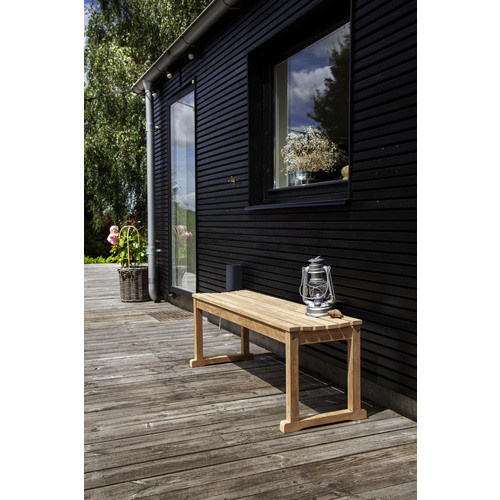 Cinas 2-Sitzer Gartenbank aus Teakholz in Braun, B/H/T: 120 x 43 x 40 cm - Bild 2