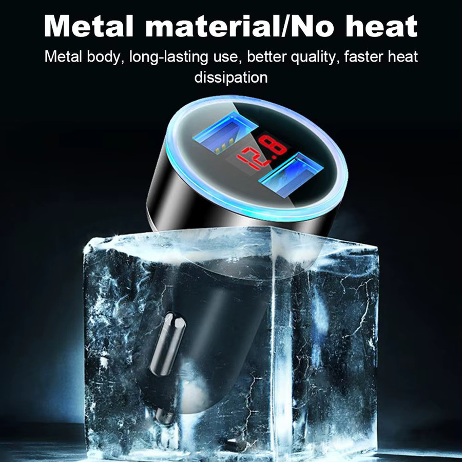 Dual USB Auto Ladegerät mit USB Typ C und 3,1 A Schnellladefunktion für iPhone und Samsung - Bild 3