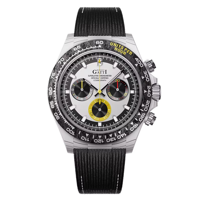 BONEST GATTI Chronograph, Automatik, Kohlefaser, 39 mm, Herren - Bild 2