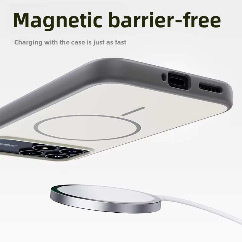 Xiaomi Poco F8 Pro und Poco F8 Ultra Schutzhülle aus hartem Silikon mit magnetischer kabelloser Ladefunktion in Grün - Bild 3
