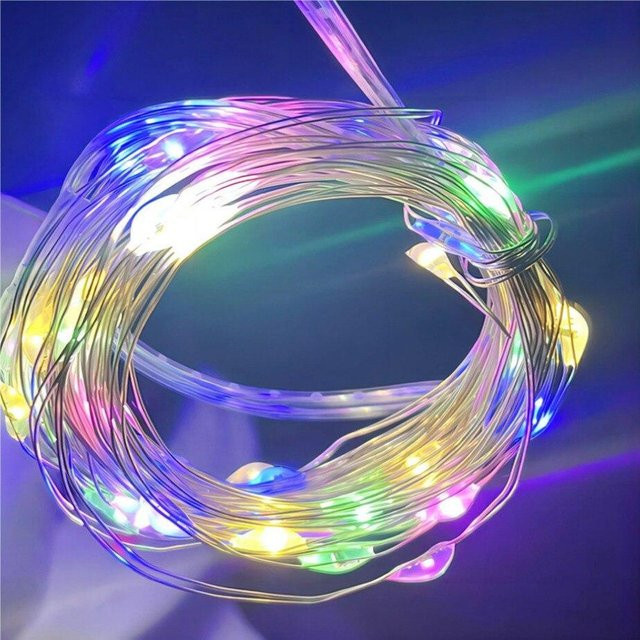 Wasserdichte USB LED Lichterkette von OuuZuu mit Kupferdraht in Multicolour RGB für Weihnachten, Hochzeit und Party, Länge: 5 m - Bild 1