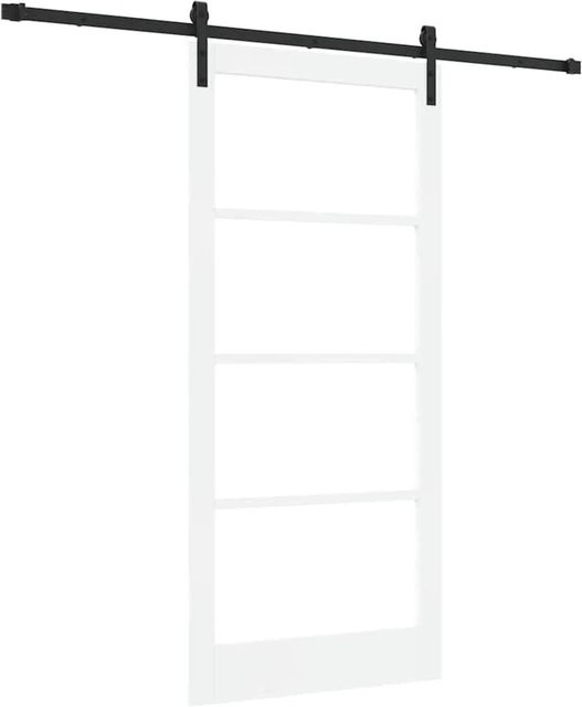 vidaXL Schiebetür ORKDAL in Weiß aus Kiefer Massivholz und Glas, B/H: 93 x 202 cm - Bild 1